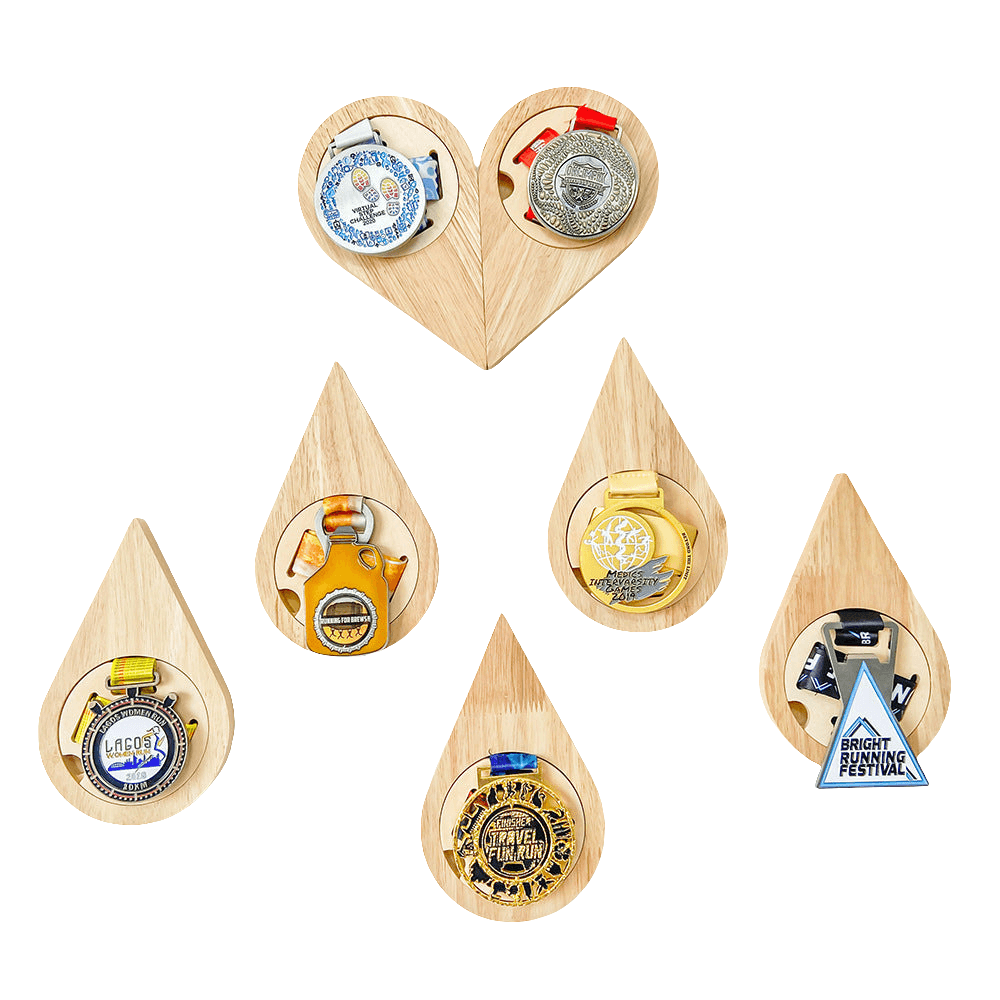 Honeycomb Medal Display Frame Hexagon